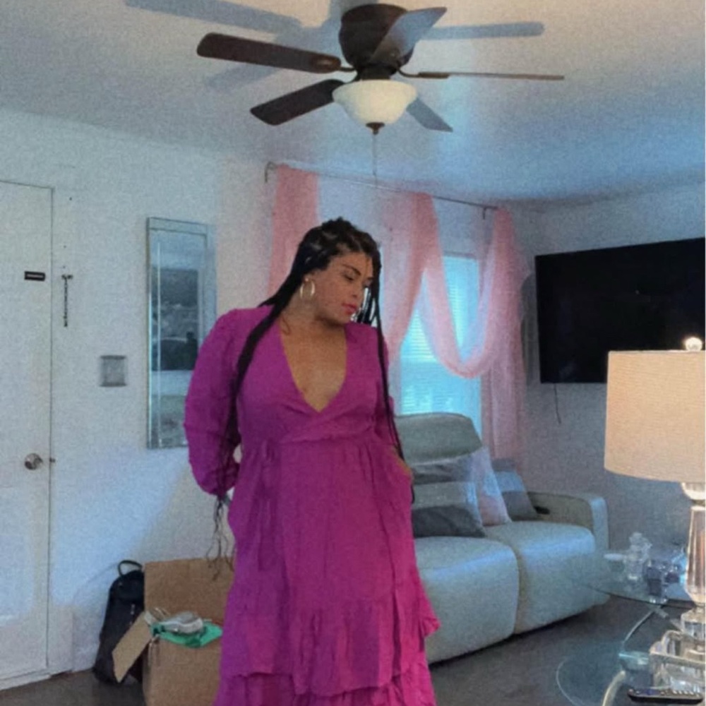 Target Vibrant Pink Maxi Dress